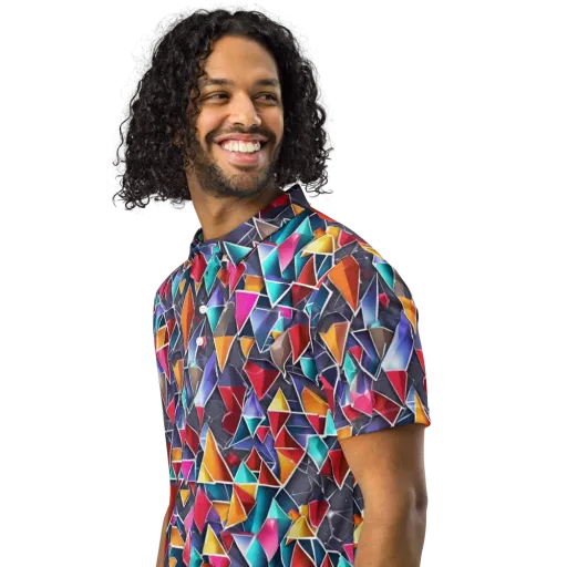 Prismatic Quarry on a Men's Slim Fit Polo Shirt