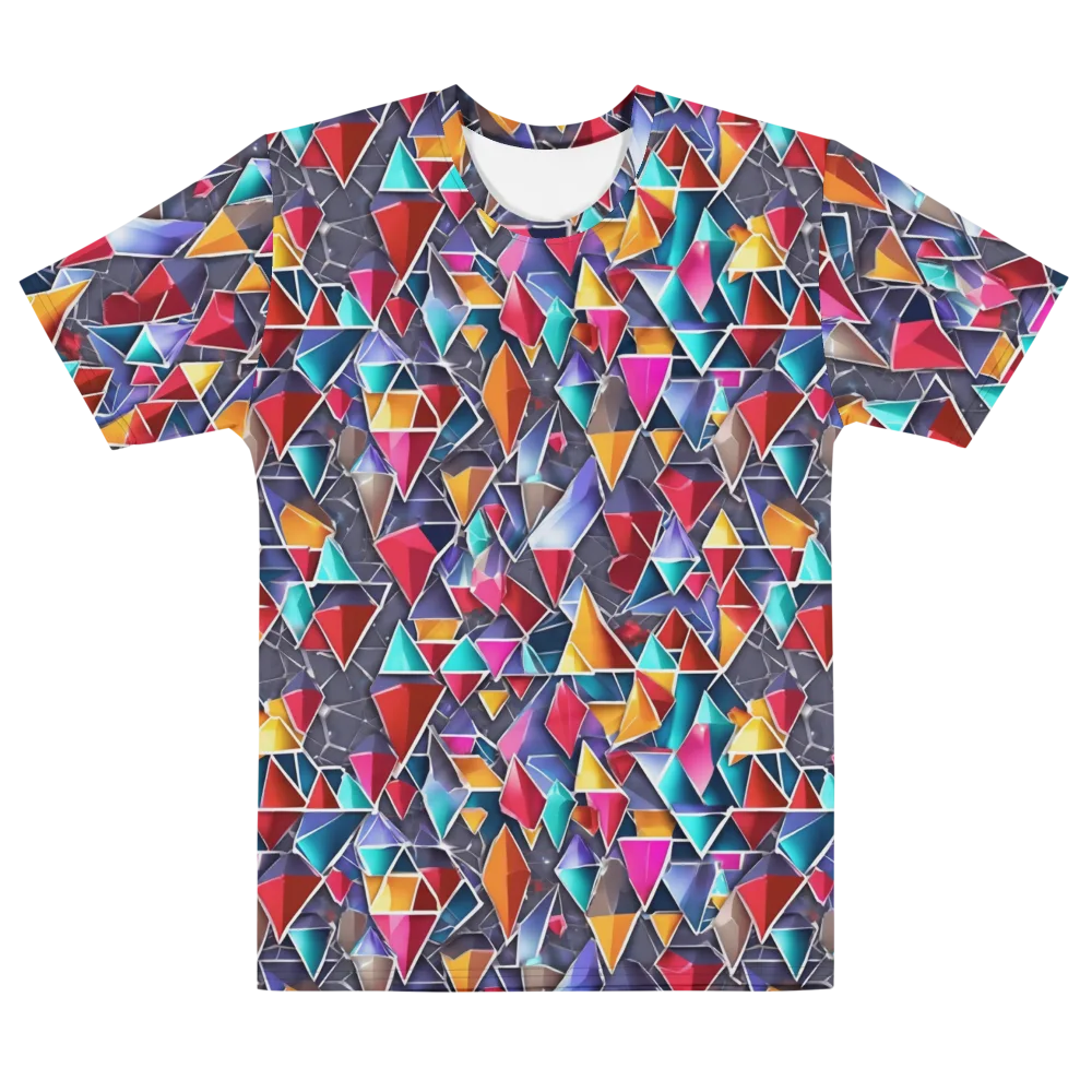 Prismatic Quarry on Men's Cotton Crew Neck T-Shirt — Front