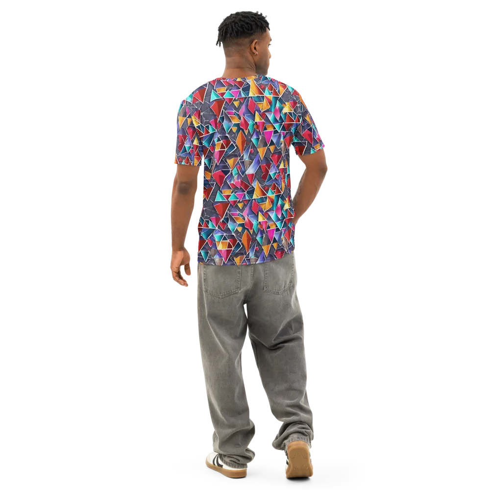 Prismatic Quarry on Men's Cotton Crew Neck T-Shirt — Back