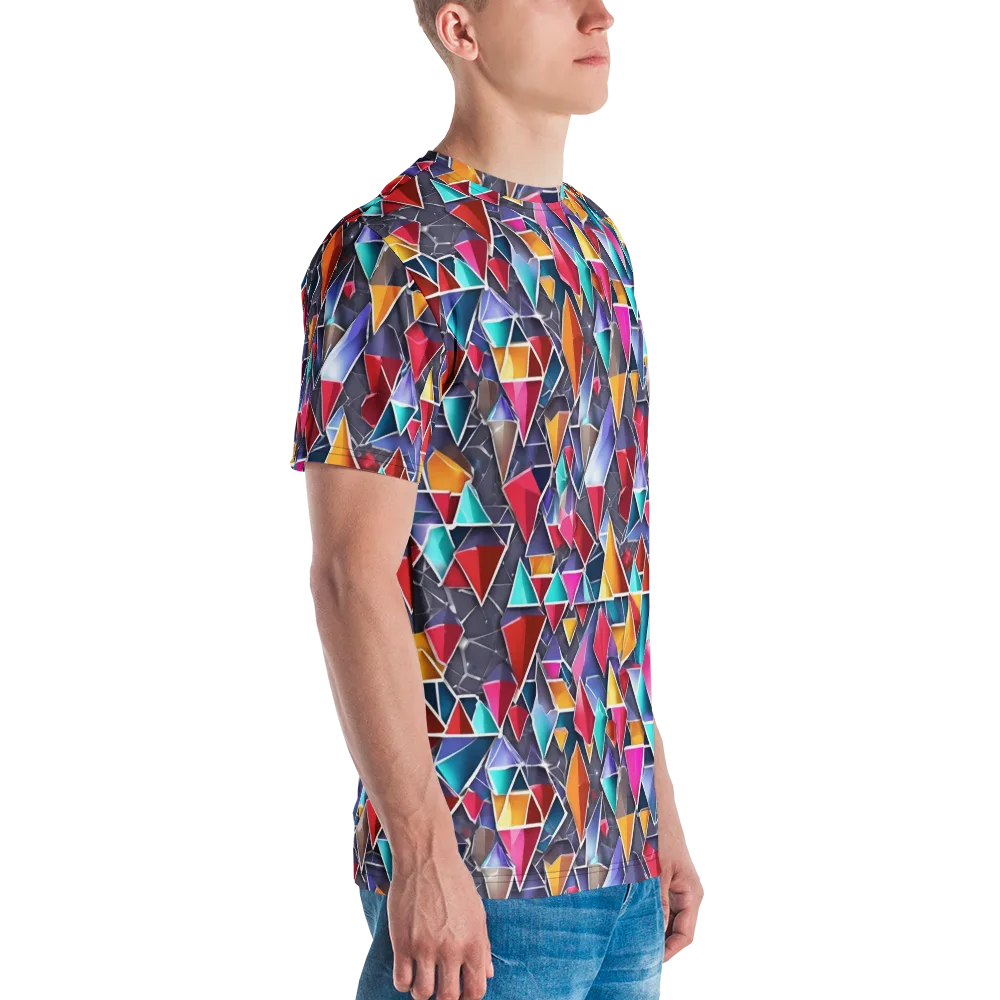 Prismatic Quarry on Men's Crew Neck T-Shirt — Right