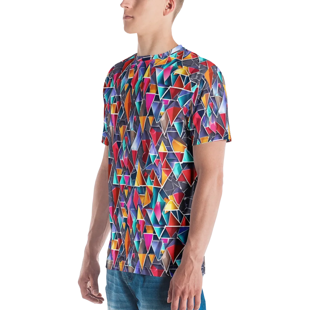 Prismatic Quarry on Men's Crew Neck T-Shirt — Left