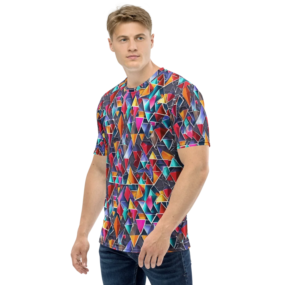 Prismatic Quarry on Men's Crew Neck T-Shirt — Left