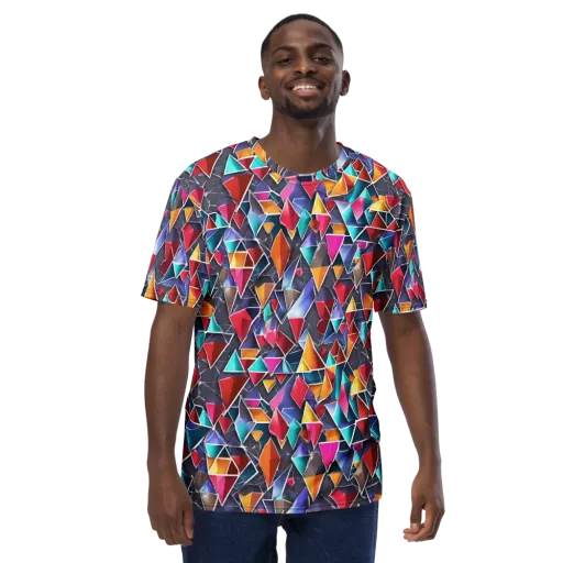 Prismatic Quarry on a Men's Crew Neck T-Shirt