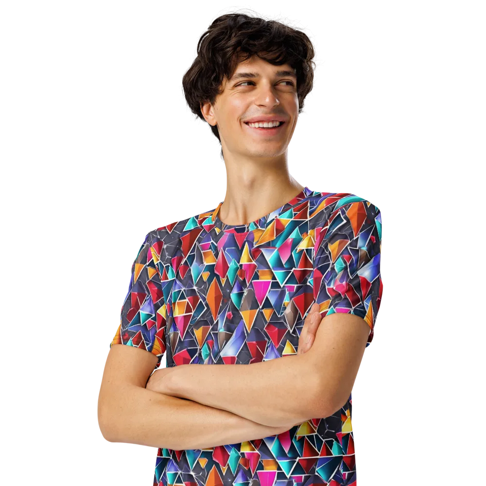 Prismatic Quarry on Men's Crew Neck T-Shirt — Left Front