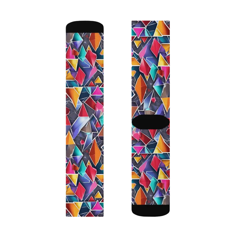 Prismatic Quarry on Socks — Left Sock