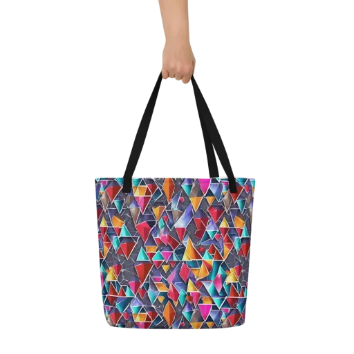 Prismatic Quarry on a Large Tote Bag W/ Pocket