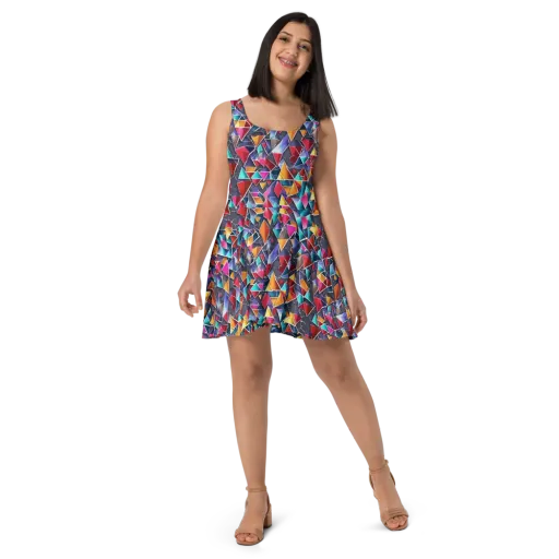 Prismatic Quarry on a Skater Dress