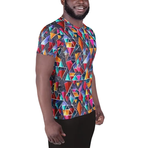 Prismatic Quarry on a Men's Athletic T-Shirt