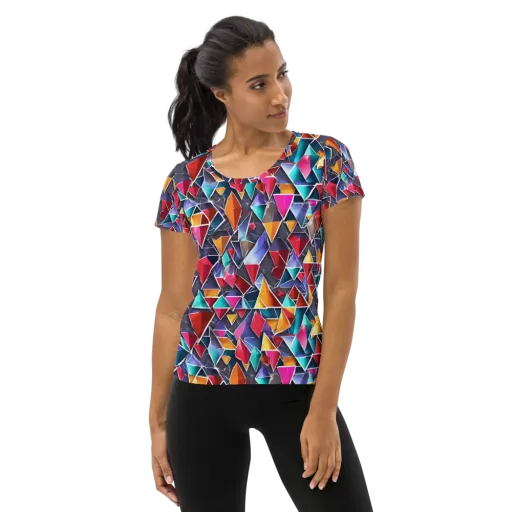 Prismatic Quarry on a Women's Athletic T-Shirt