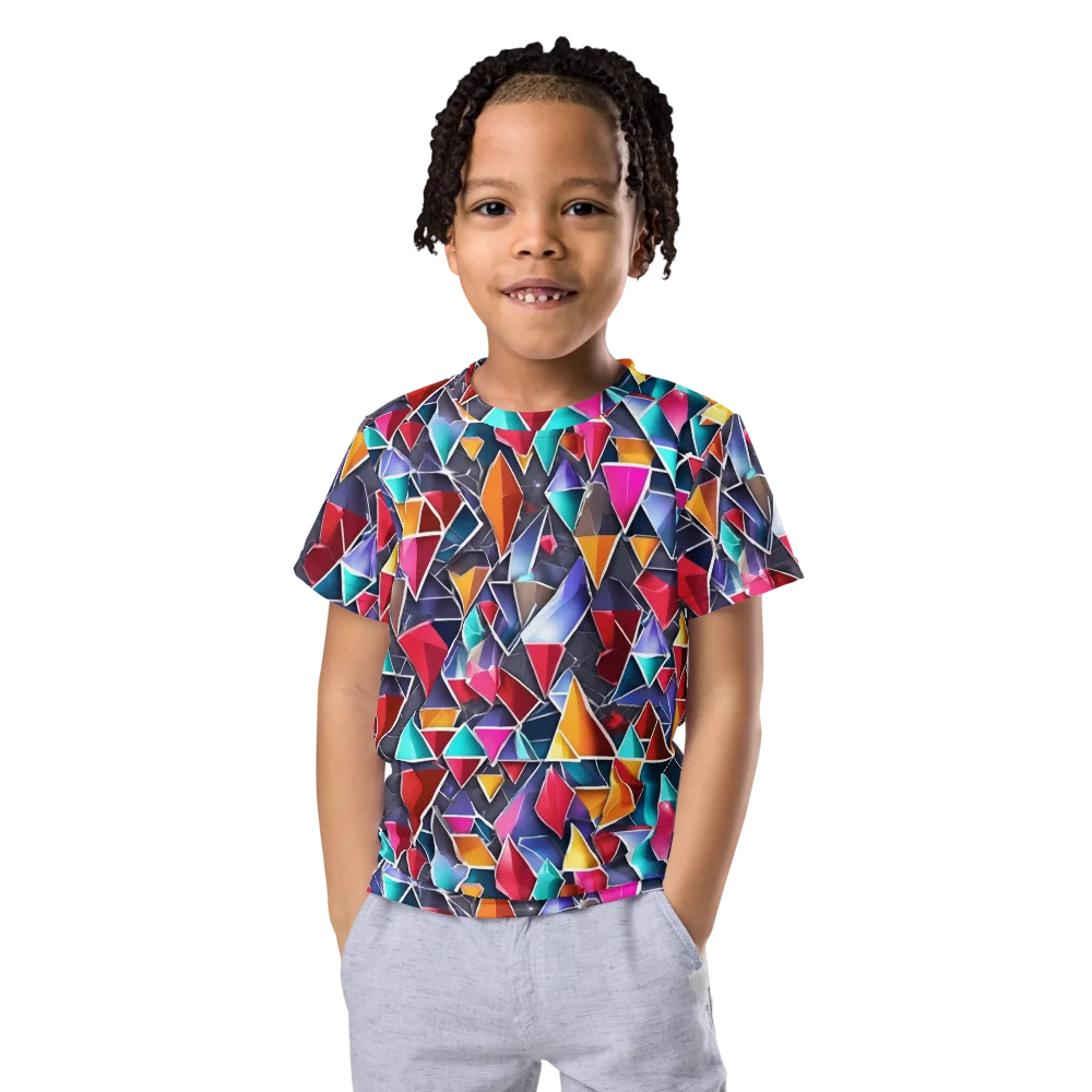 Prismatic Quarry on Kids Crew Neck T-Shirt — Front