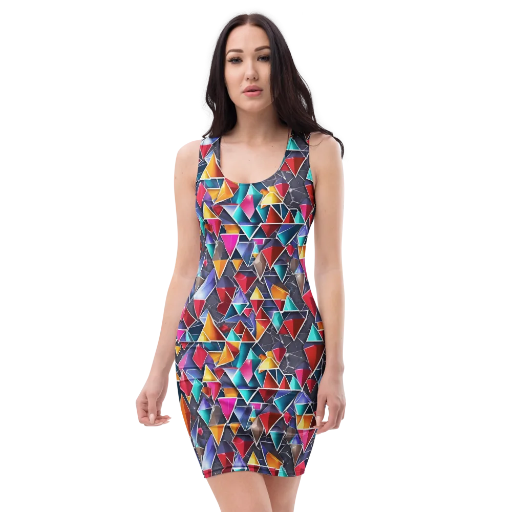 Prismatic Quarry on Bodycon Dress — Front