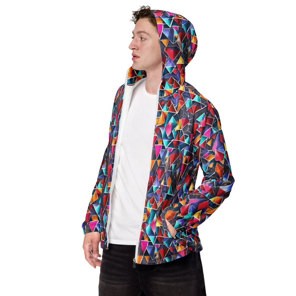 Prismatic Quarry on Men's Windbreaker — Left Front