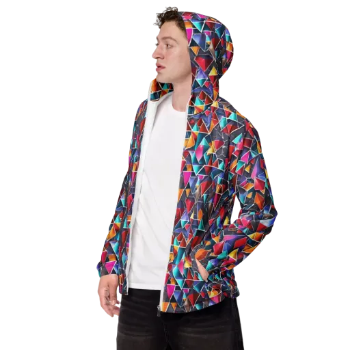 Prismatic Quarry on a Men's Windbreaker