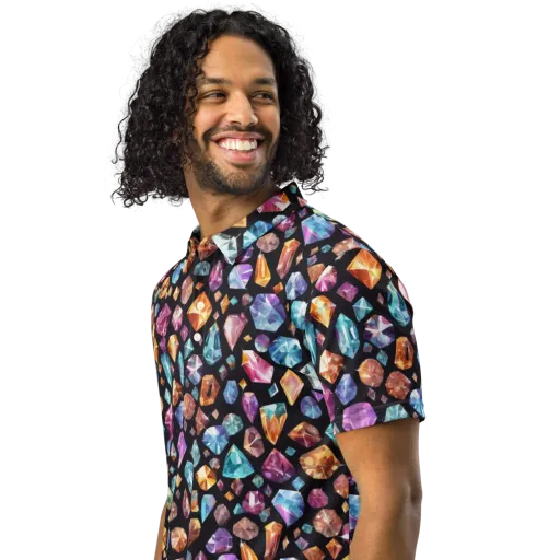 Gemstorm on a Men's Slim Fit Polo Shirt