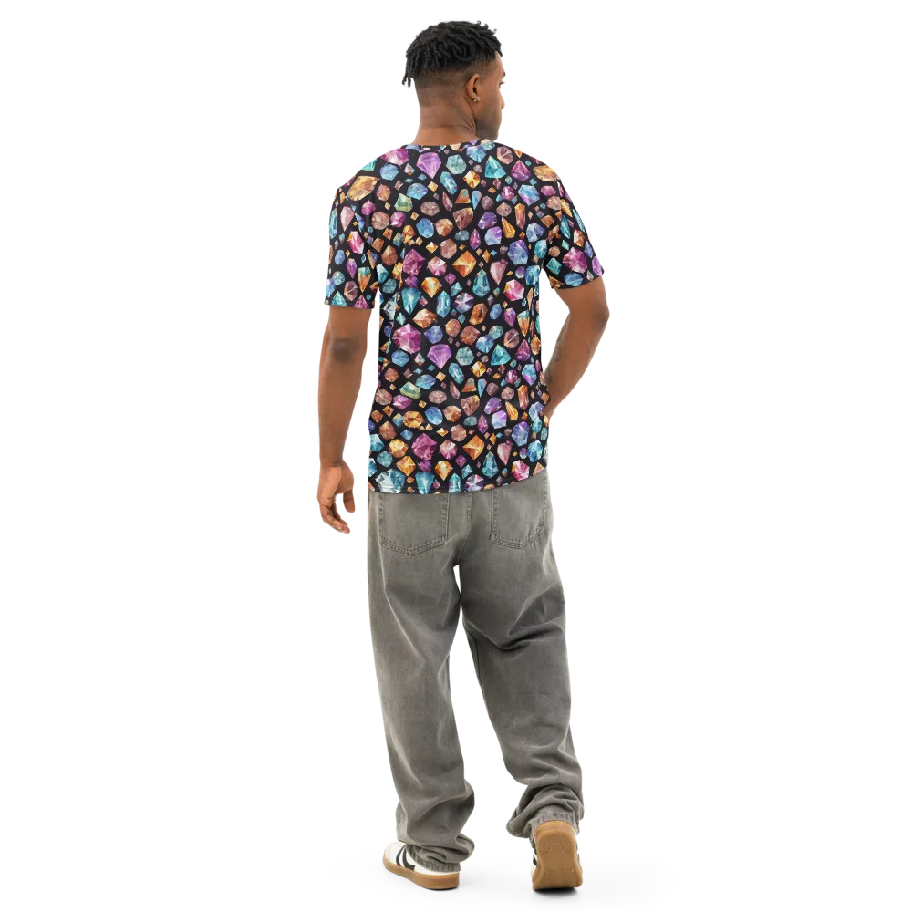 Gemstorm on Men's Cotton Crew Neck T-Shirt — Back