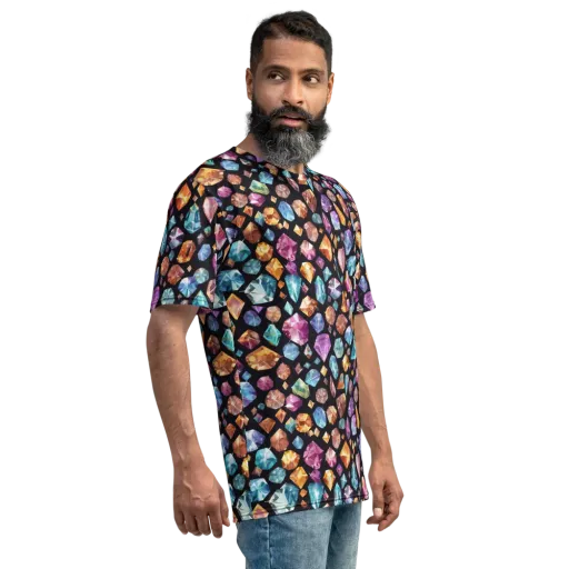 Gemstorm on a Men's Crew Neck T-Shirt
