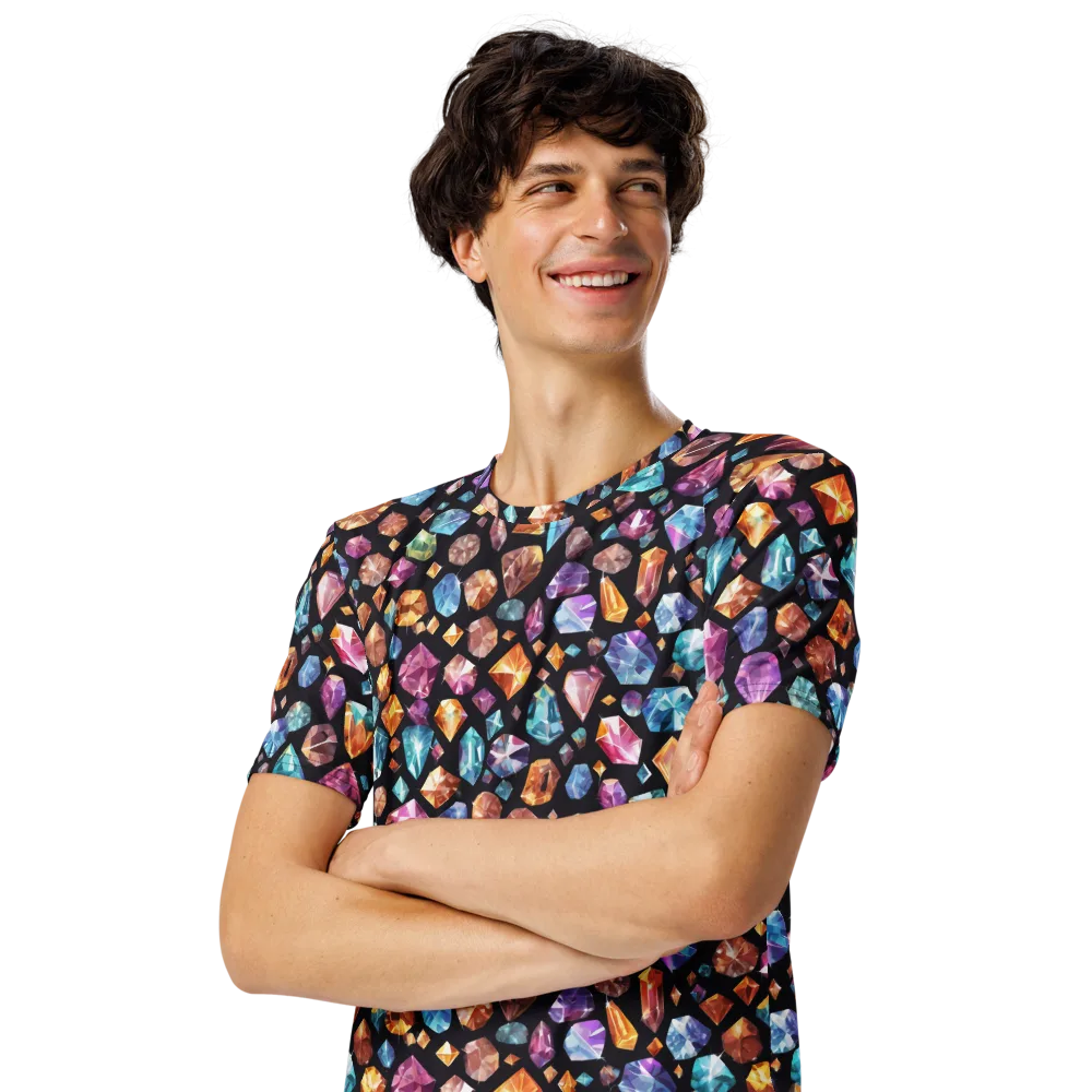 Gemstorm on Men's Crew Neck T-Shirt — Left Front