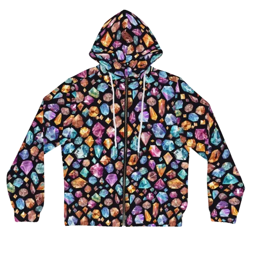 Gemstorm on a Women's Full-Zip Hoodie