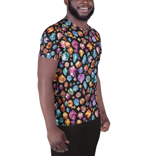 Gemstorm on a Men's Athletic T-Shirt