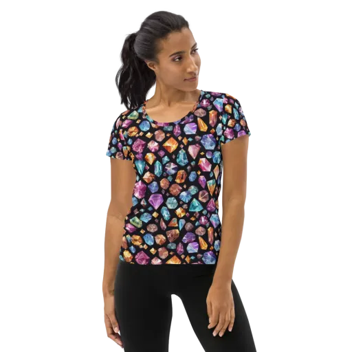 Gemstorm on a Women's Athletic T-Shirt