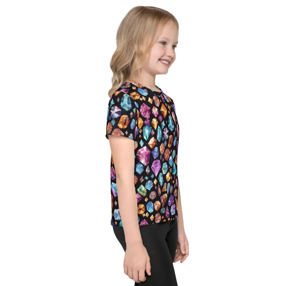 Gemstorm on Kids Crew Neck T-Shirt — Right