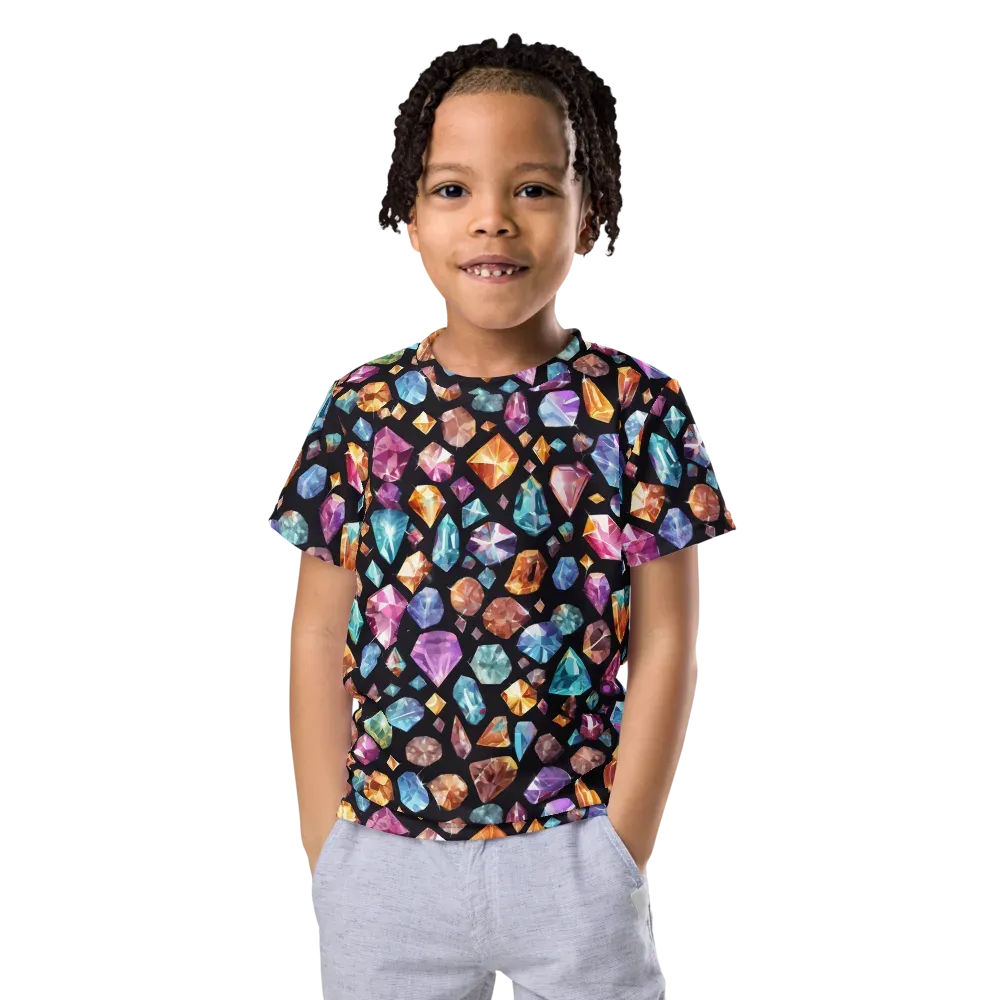 Gemstorm on Kids Crew Neck T-Shirt — Front