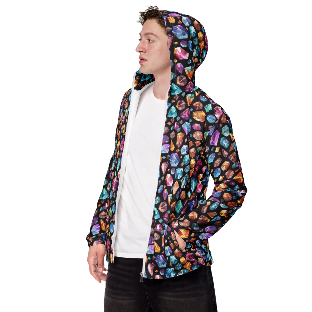 Gemstorm on Men's Windbreaker — Left Front