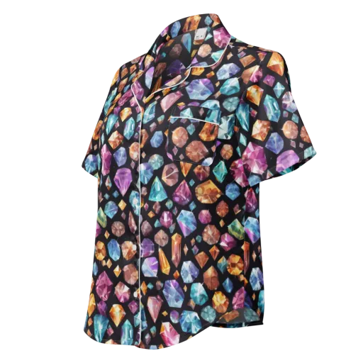 Gemstorm on a Women's Short Sleeve Pajama Top