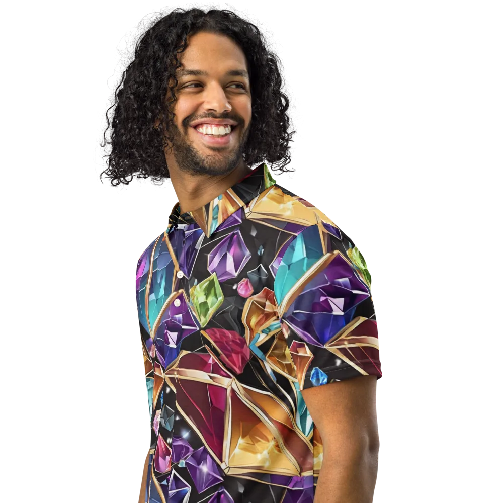 Prismatic Vault on Men's Slim Fit Polo Shirt — Left Front