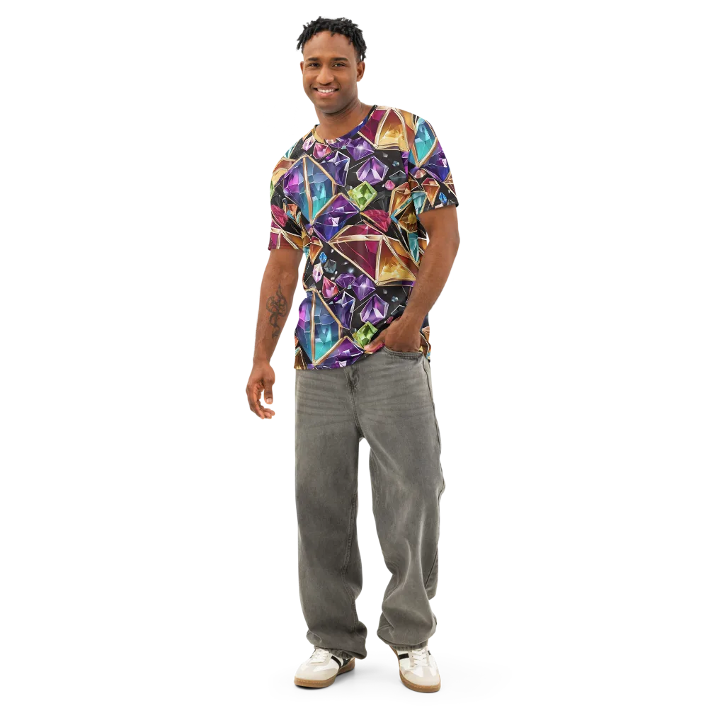 Prismatic Vault on Men's Cotton Crew Neck T-Shirt — Front