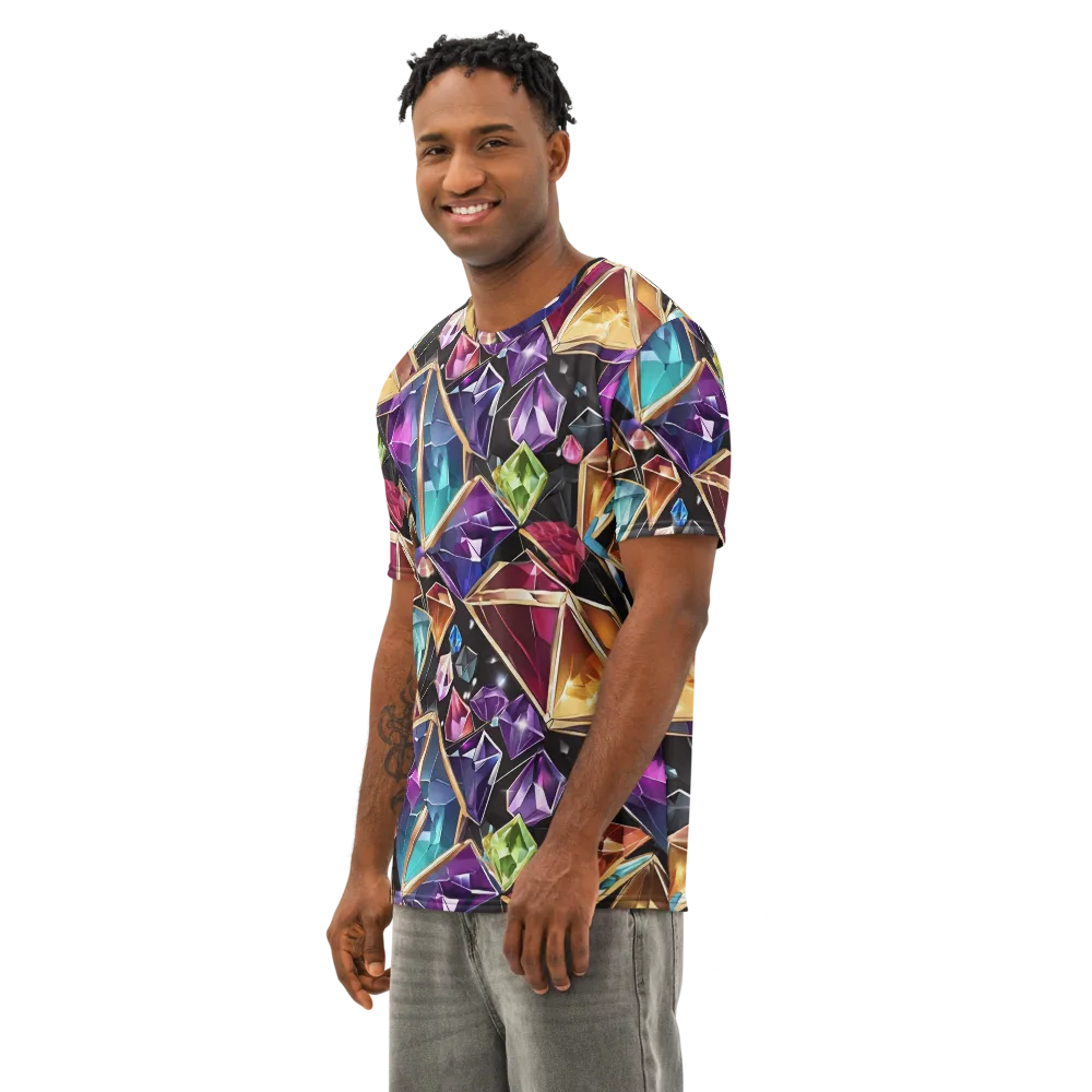 Prismatic Vault on Men's Cotton Crew Neck T-Shirt — Left Front