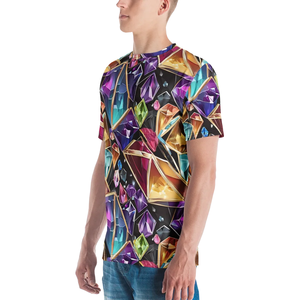 Prismatic Vault on Men's Crew Neck T-Shirt — Left