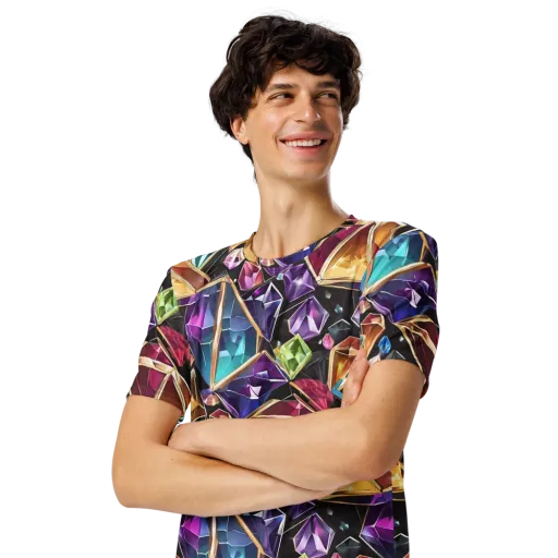 Prismatic Vault on a Men's Crew Neck T-Shirt
