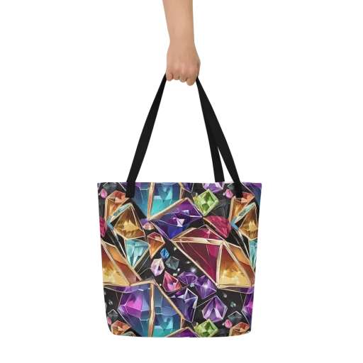 Prismatic Vault on a Large Tote Bag W/ Pocket