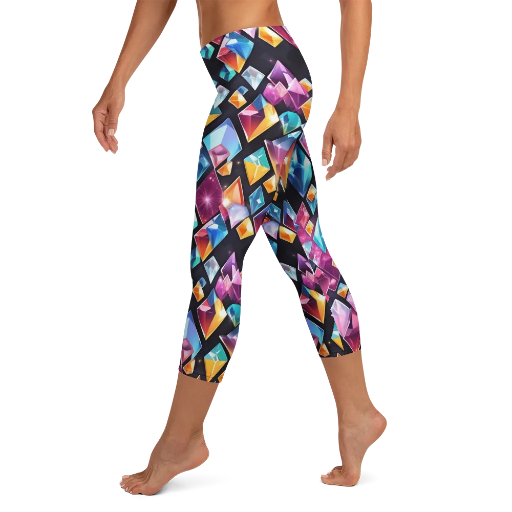 Prismatic Midnight on Capri Leggings — Left