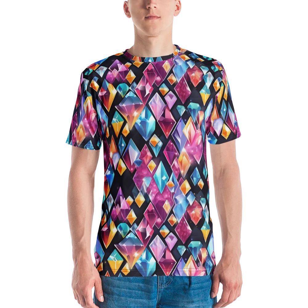 Prismatic Midnight on Men's Crew Neck T-Shirt — Front