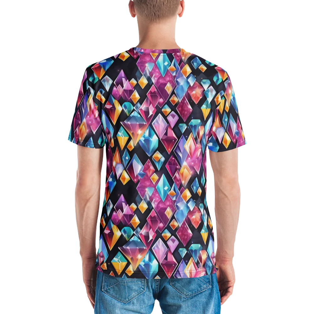 Prismatic Midnight on Men's Crew Neck T-Shirt — Back