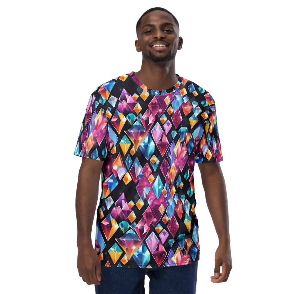 Prismatic Midnight on Men's Crew Neck T-Shirt — Front
