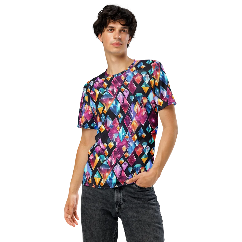 Prismatic Midnight on Men's Crew Neck T-Shirt — Front