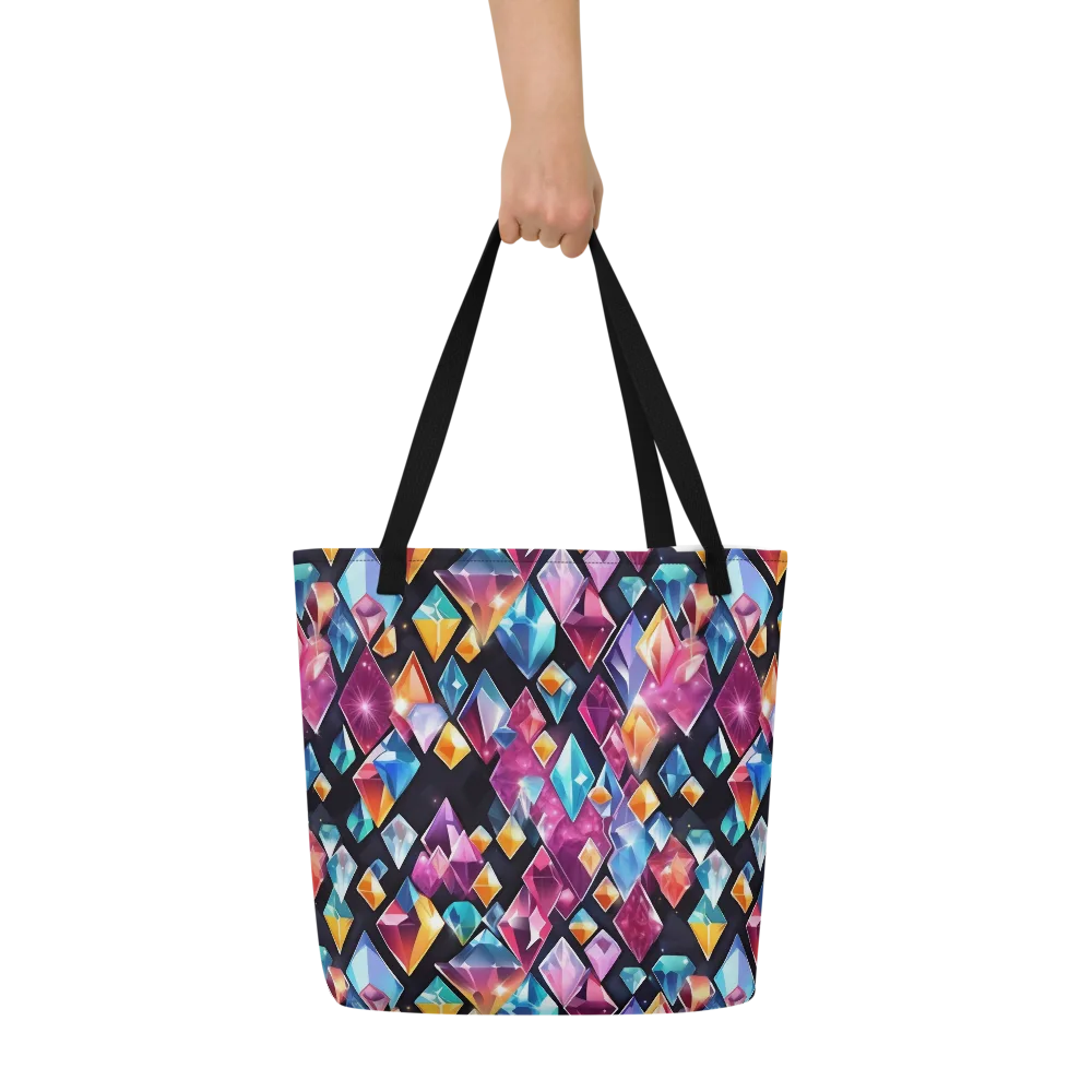 Prismatic Midnight on Large Tote Bag W/ Pocket — Front