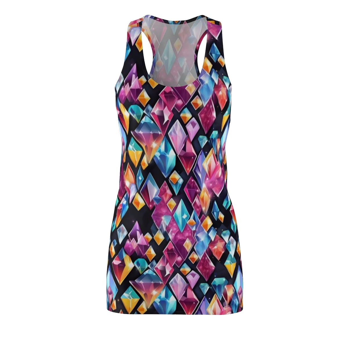 Prismatic Midnight on Racerback Dress — Front