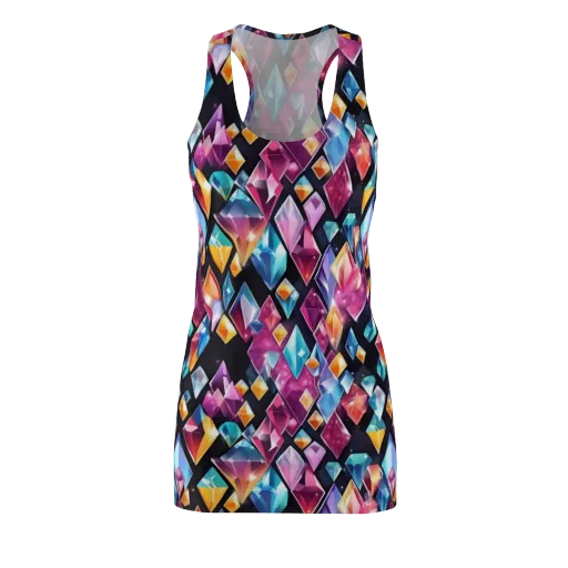 Prismatic Midnight on a Racerback Dress