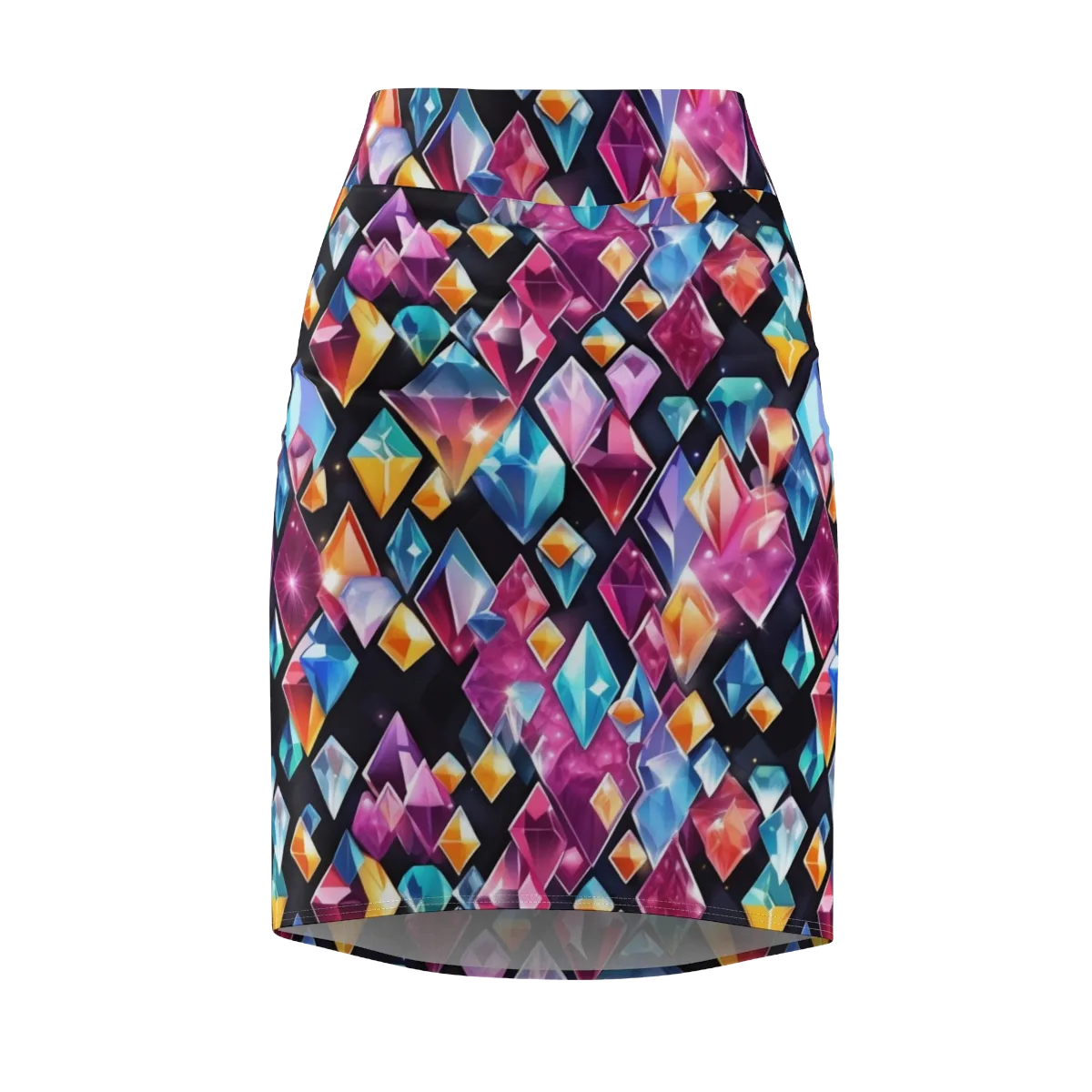 Prismatic Midnight on Pencil Skirt — Front