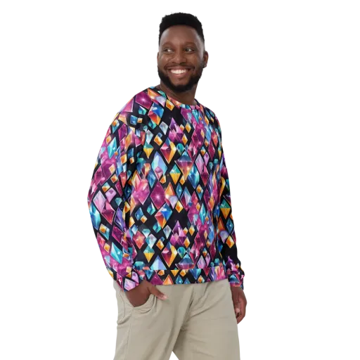 Prismatic Midnight on a Sweatshirt