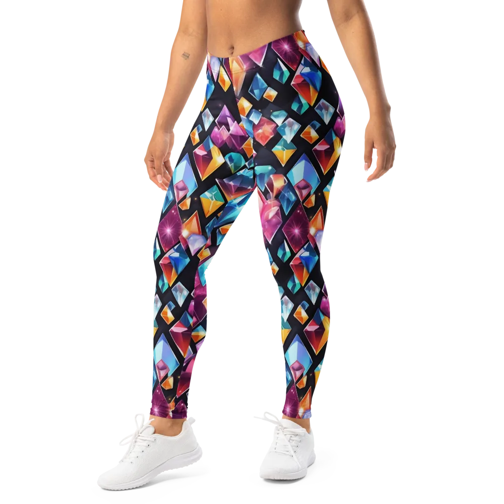 Prismatic Midnight on Leggings — Left Front