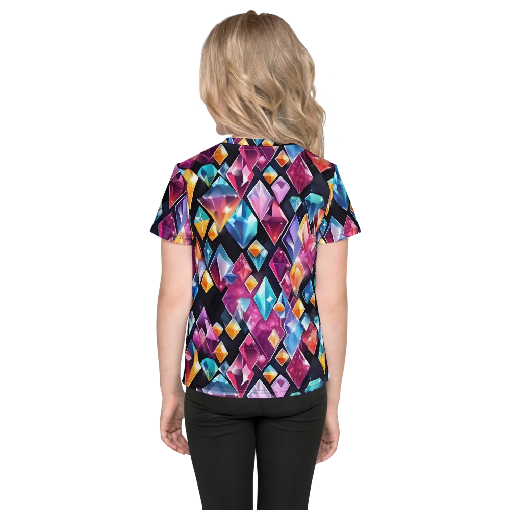 Prismatic Midnight on Kids Crew Neck T-Shirt — Back