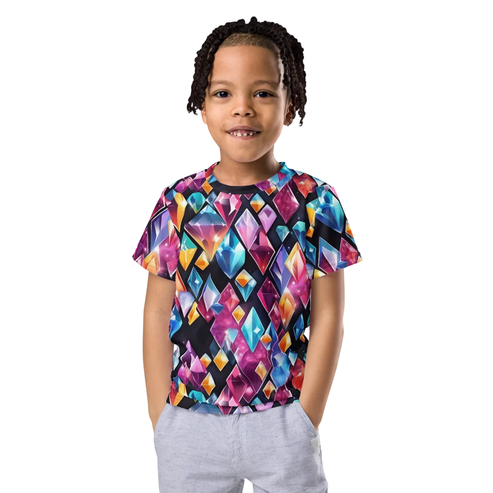 Prismatic Midnight on Kids Crew Neck T-Shirt — Front
