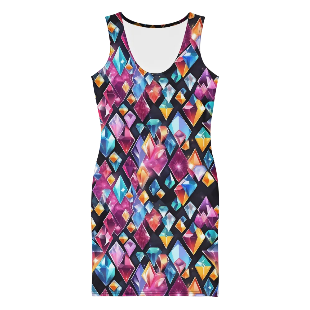 Prismatic Midnight on Bodycon Dress — Front