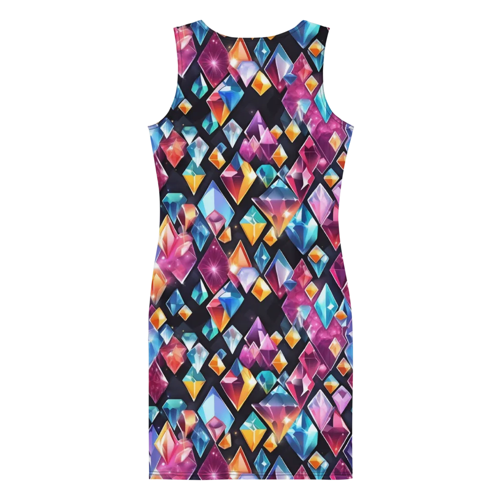 Prismatic Midnight on Bodycon Dress — Back