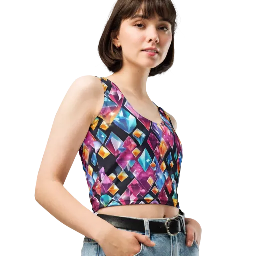 Prismatic Midnight on a Crop Top